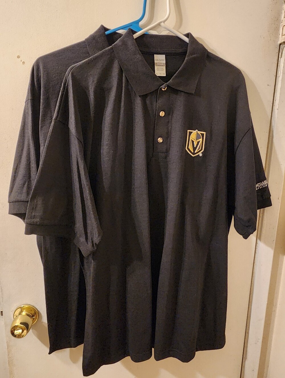 Las Vegas Golden Knights VGK Gildan Black Polo Men's Size XL Bundle Of Two Polos